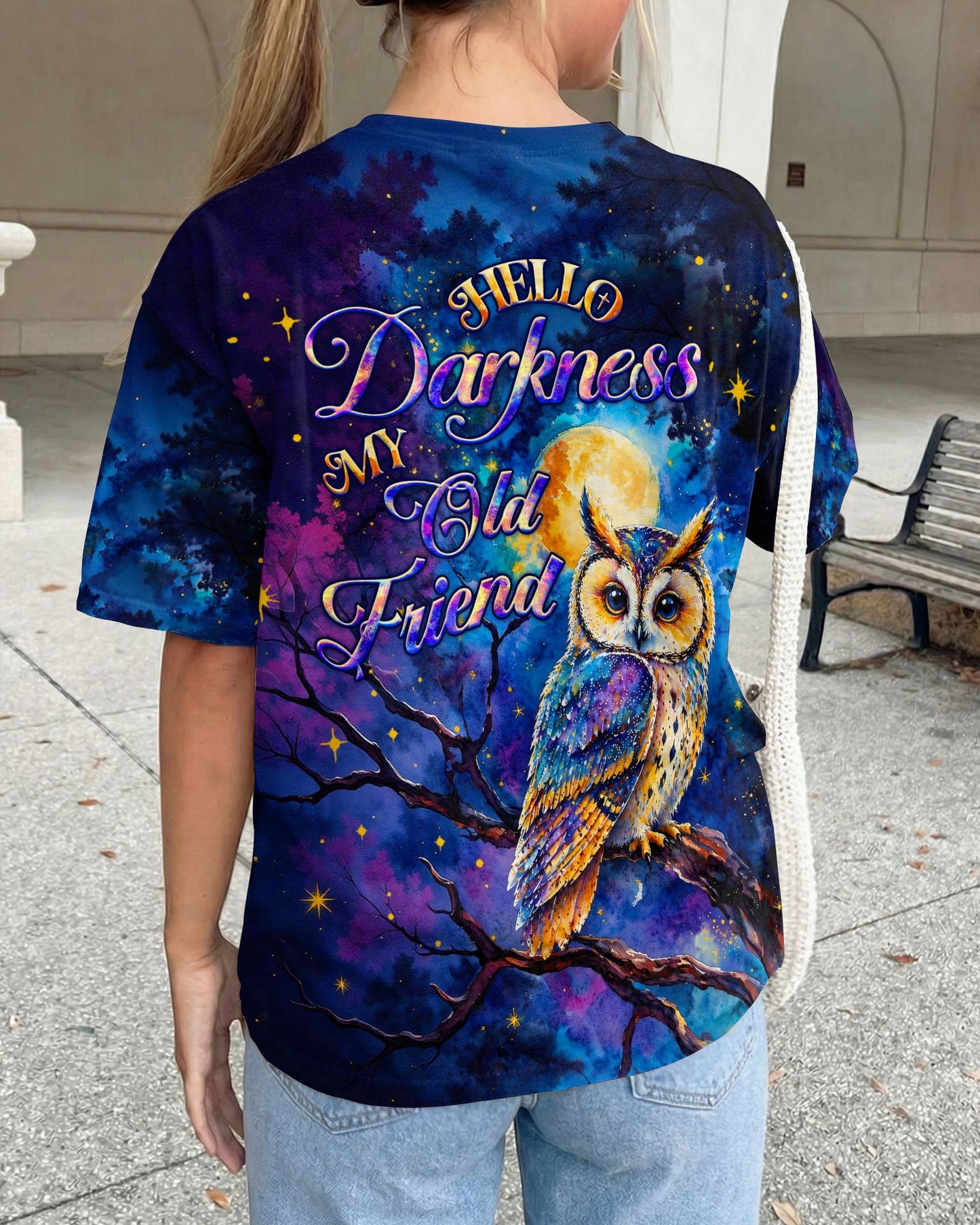 HELLO DARKNESS MY OLD FRIEND OWL ALL OVER PRINT  - TLHG2404263