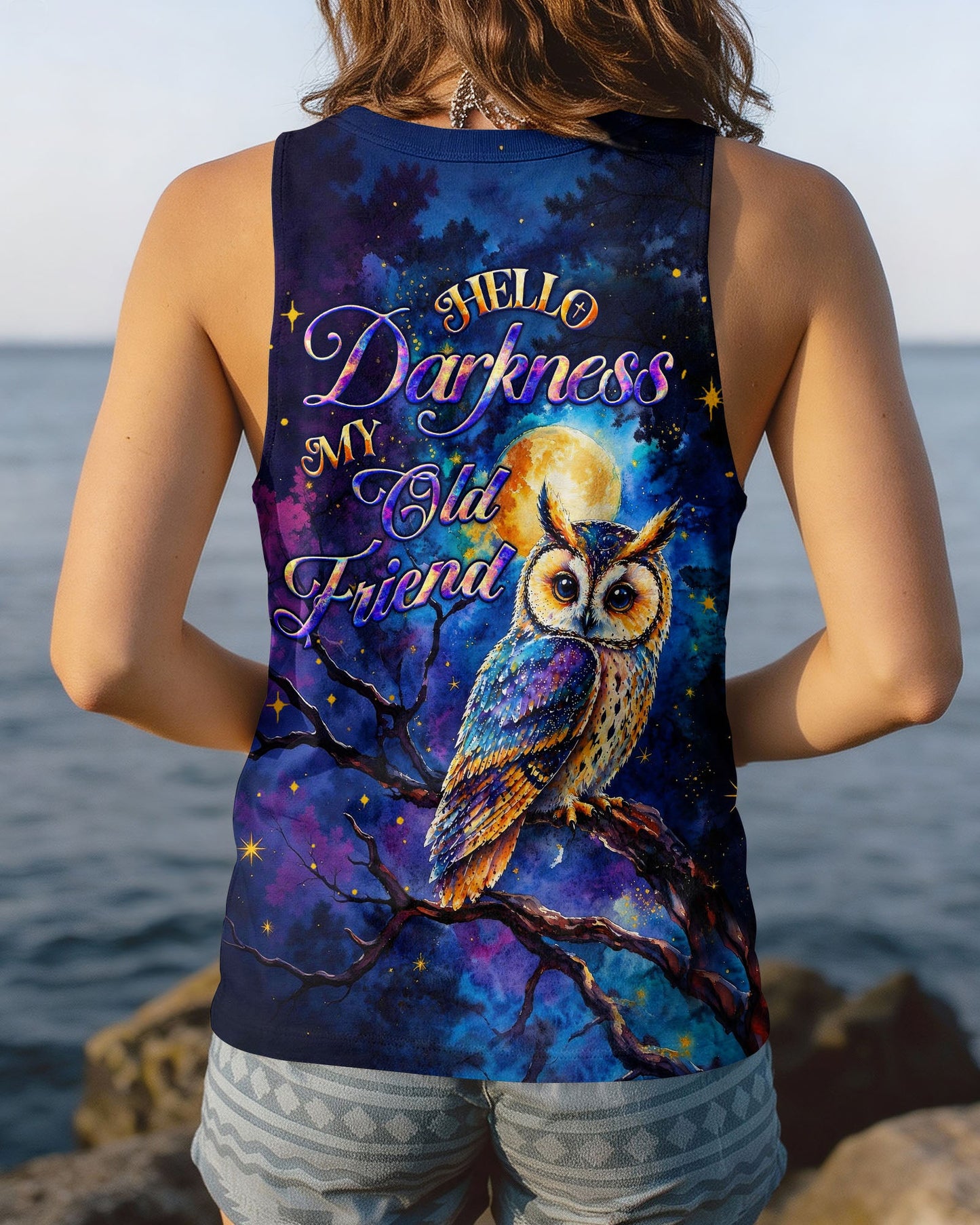 HELLO DARKNESS MY OLD FRIEND OWL ALL OVER PRINT  - TLHG2404263