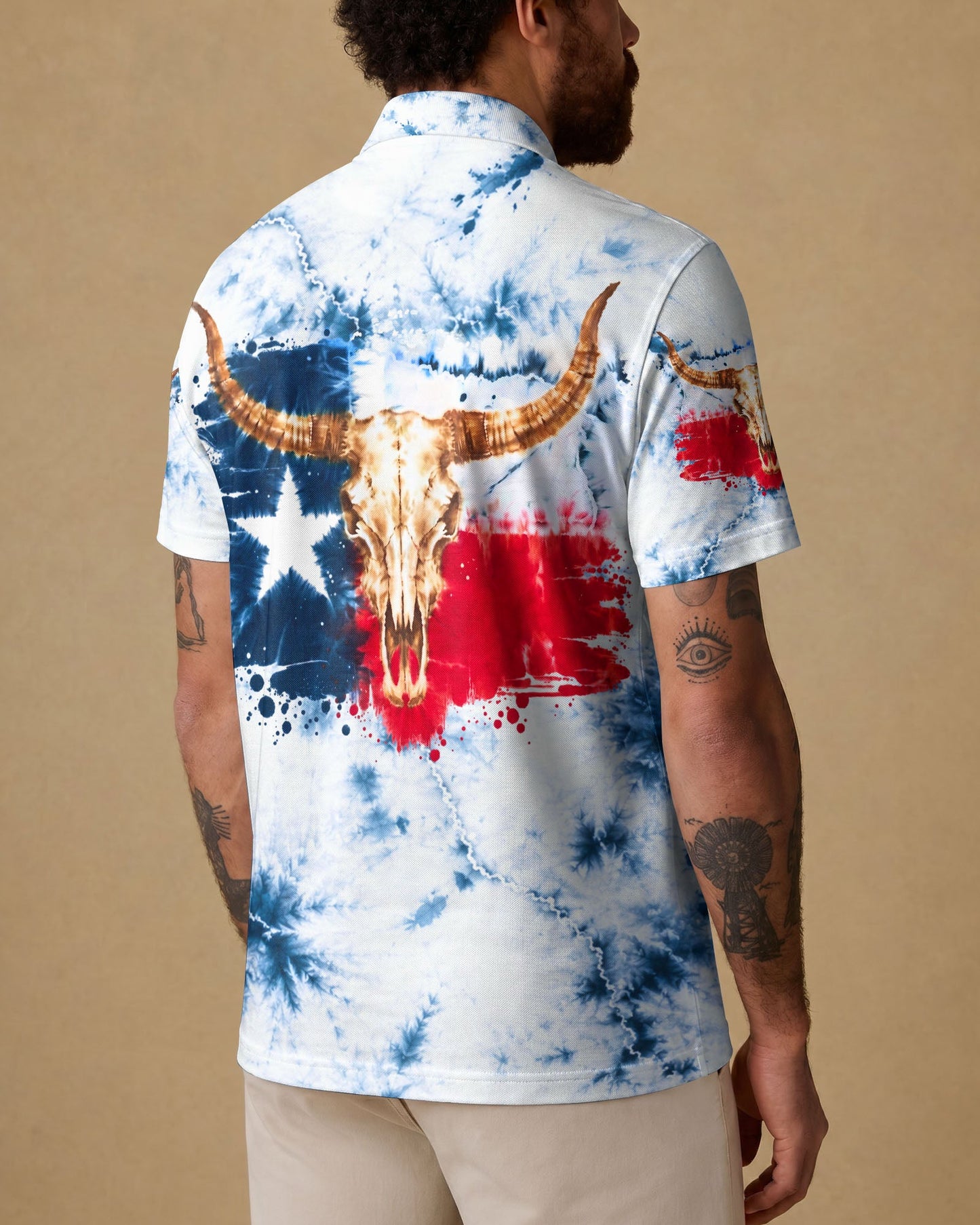 LONGHORN SKULL TEXAS ALL OVER PRINT   - TLHG2606262