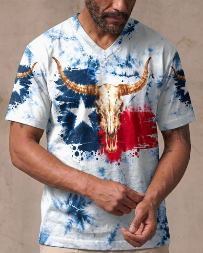 LONGHORN SKULL TEXAS ALL OVER PRINT   - TLHG2606262