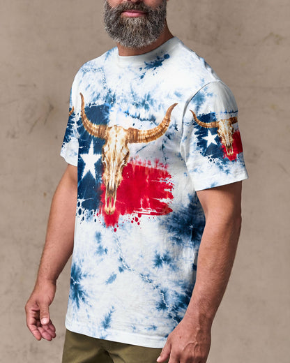 LONGHORN SKULL TEXAS ALL OVER PRINT   - TLHG2606262