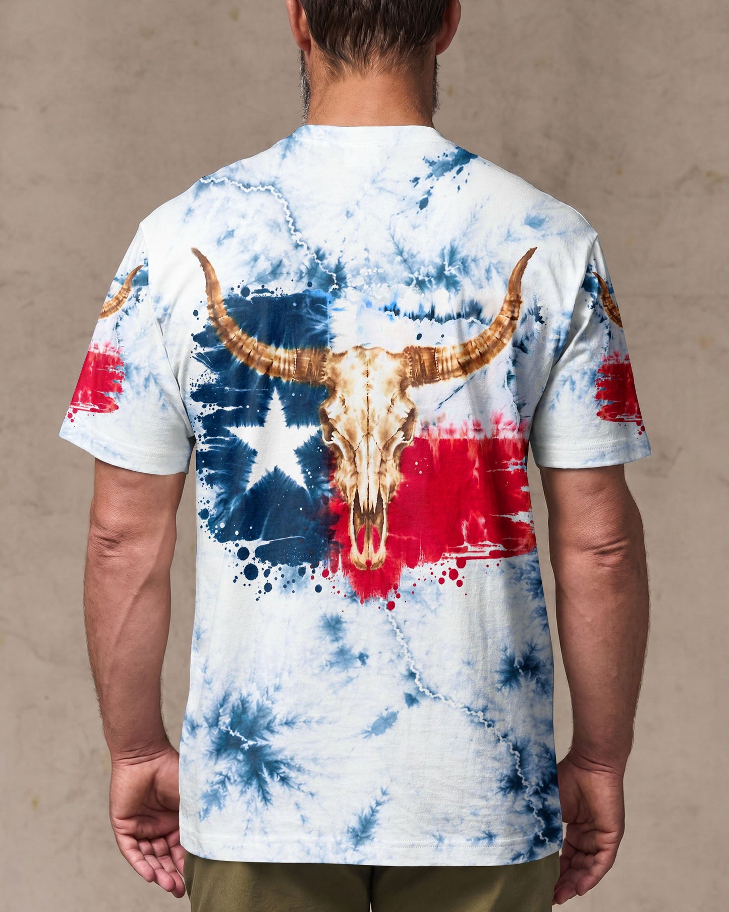 LONGHORN SKULL TEXAS ALL OVER PRINT   - TLHG2606262
