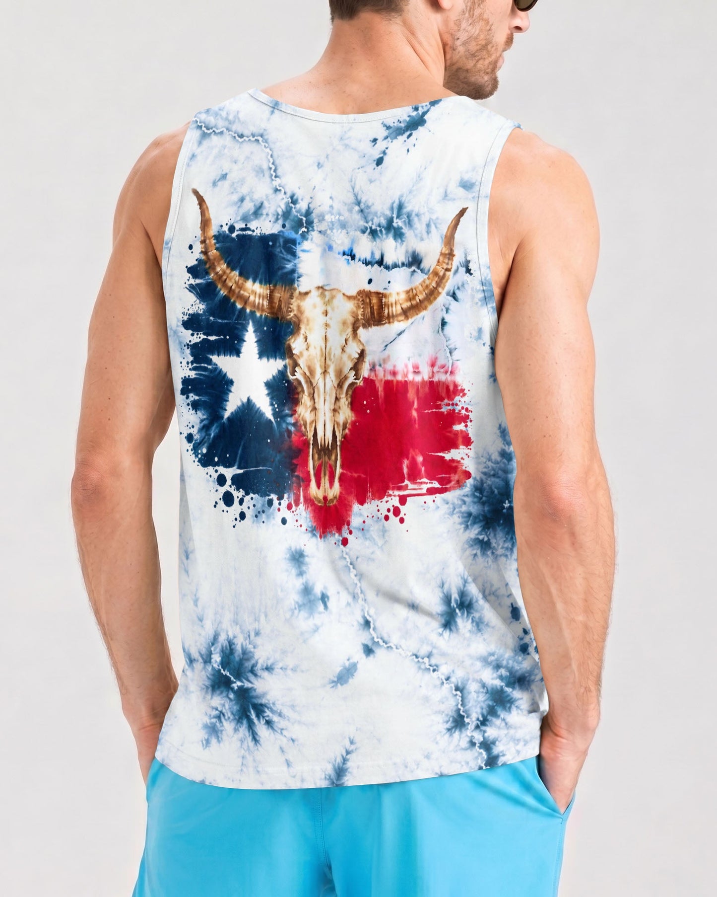LONGHORN SKULL TEXAS ALL OVER PRINT   - TLHG2606262