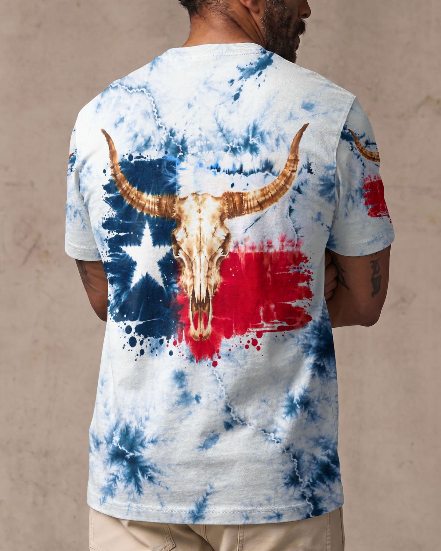 LONGHORN SKULL TEXAS ALL OVER PRINT   - TLHG2606262