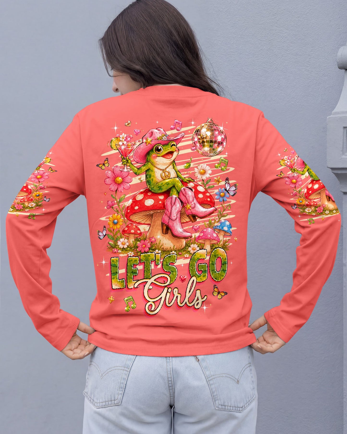 LET'S GO GIRLS FROG ALL OVER PRINT  - TLHG2705263
