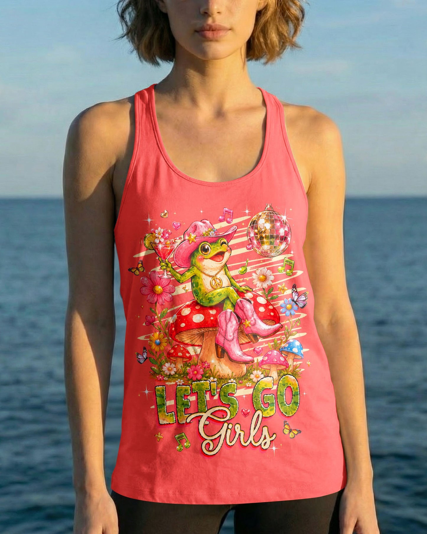 LET'S GO GIRLS FROG ALL OVER PRINT  - TLHG2705263