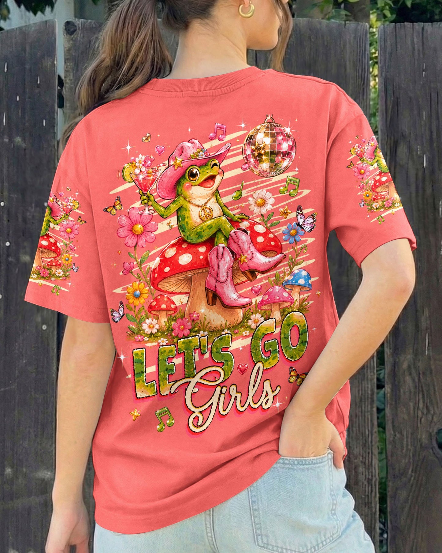LET'S GO GIRLS FROG ALL OVER PRINT  - TLHG2705263