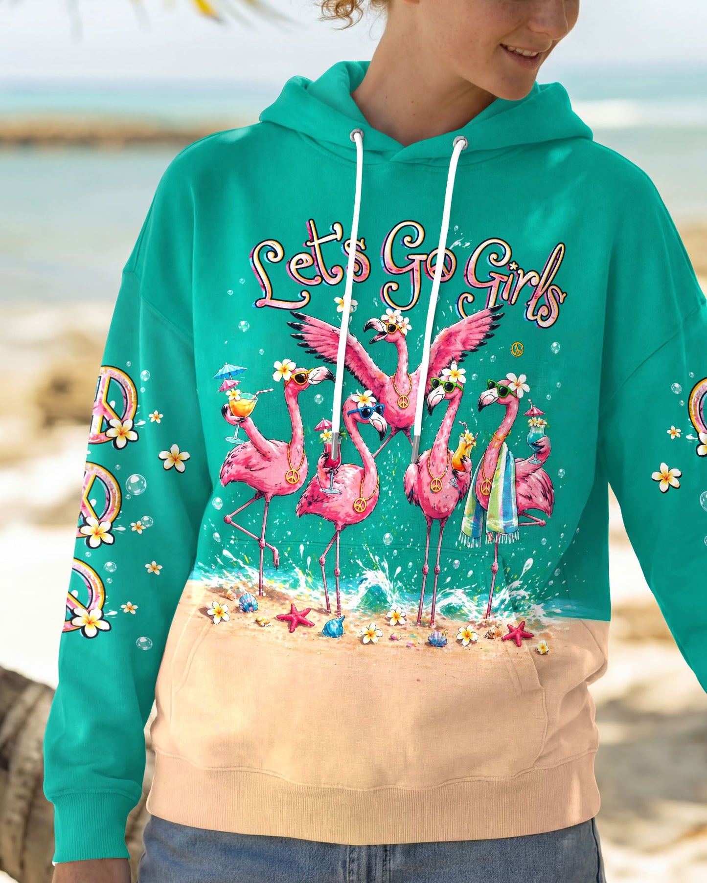 LET'S GO GIRLS FLAMINGO BEACH ALL OVER PRINT  - TLHG2804263