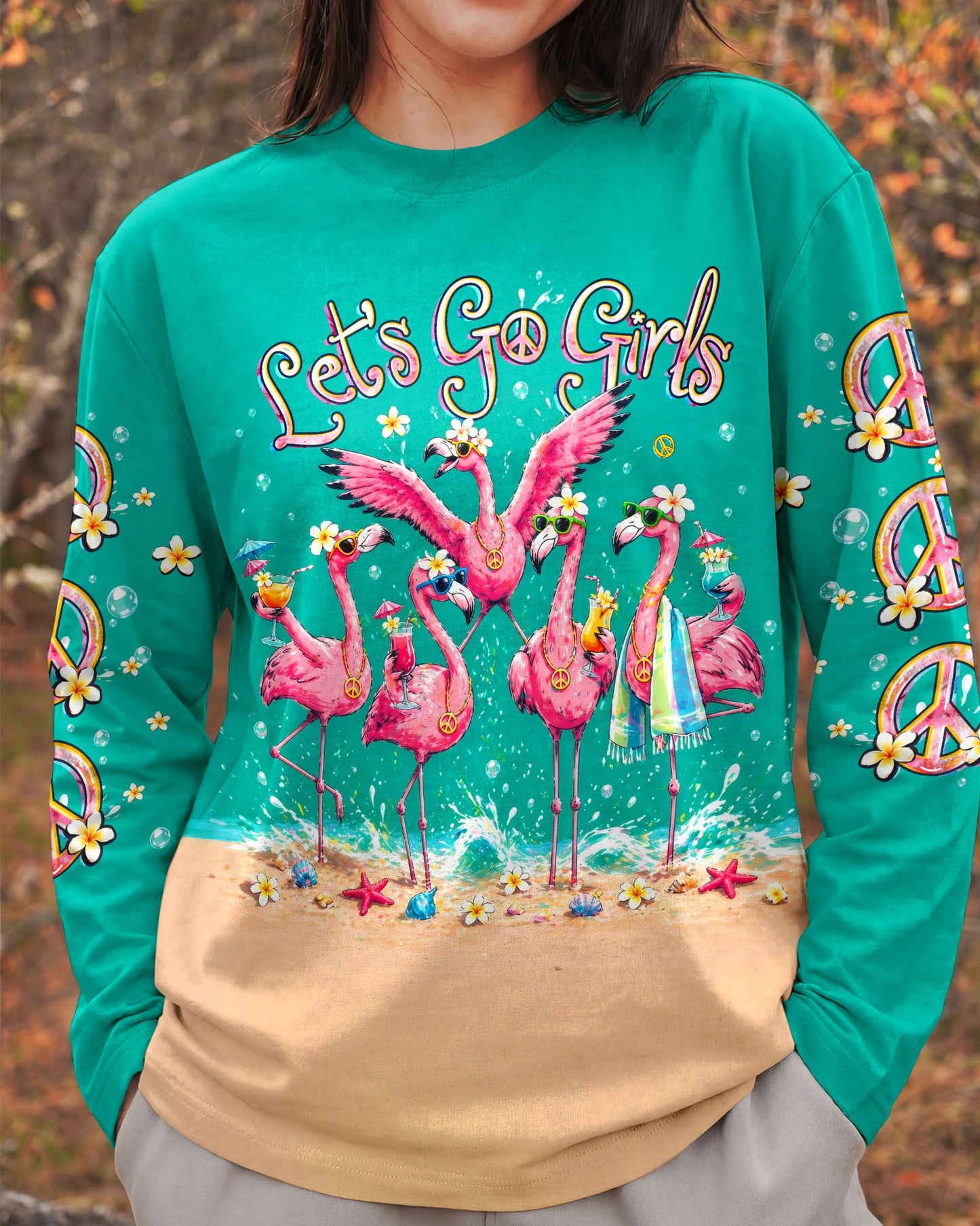 LET'S GO GIRLS FLAMINGO BEACH ALL OVER PRINT  - TLHG2804263