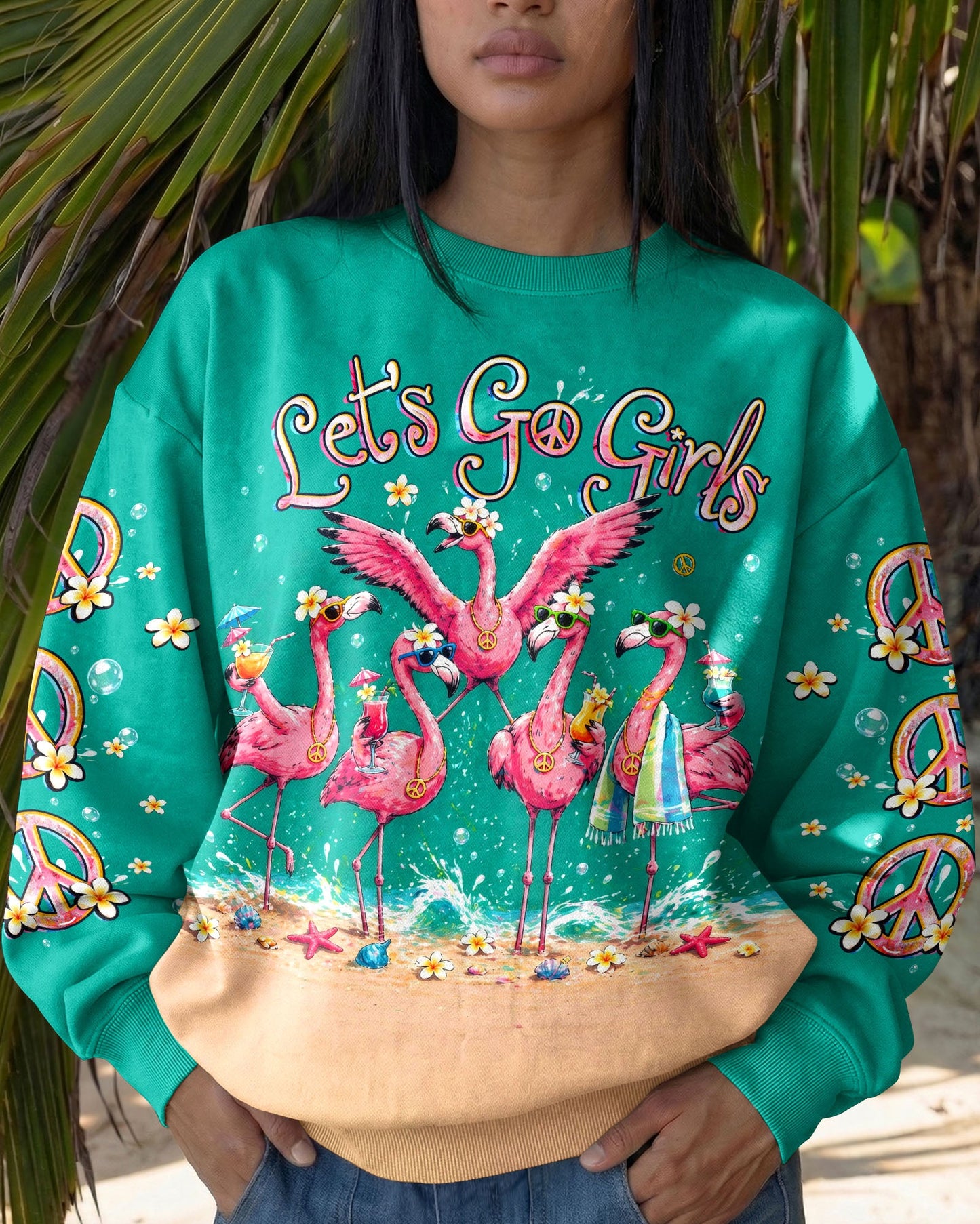 LET'S GO GIRLS FLAMINGO BEACH ALL OVER PRINT  - TLHG2804263