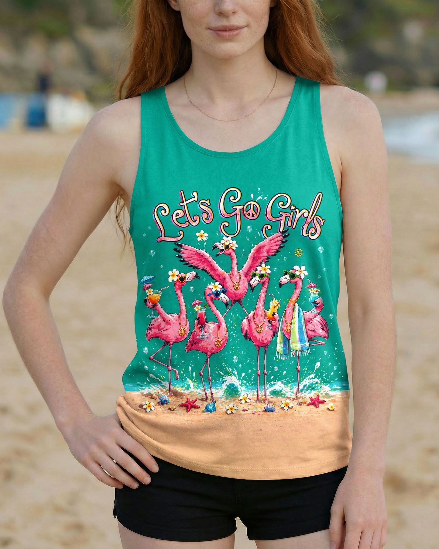 LET'S GO GIRLS FLAMINGO BEACH ALL OVER PRINT  - TLHG2804263