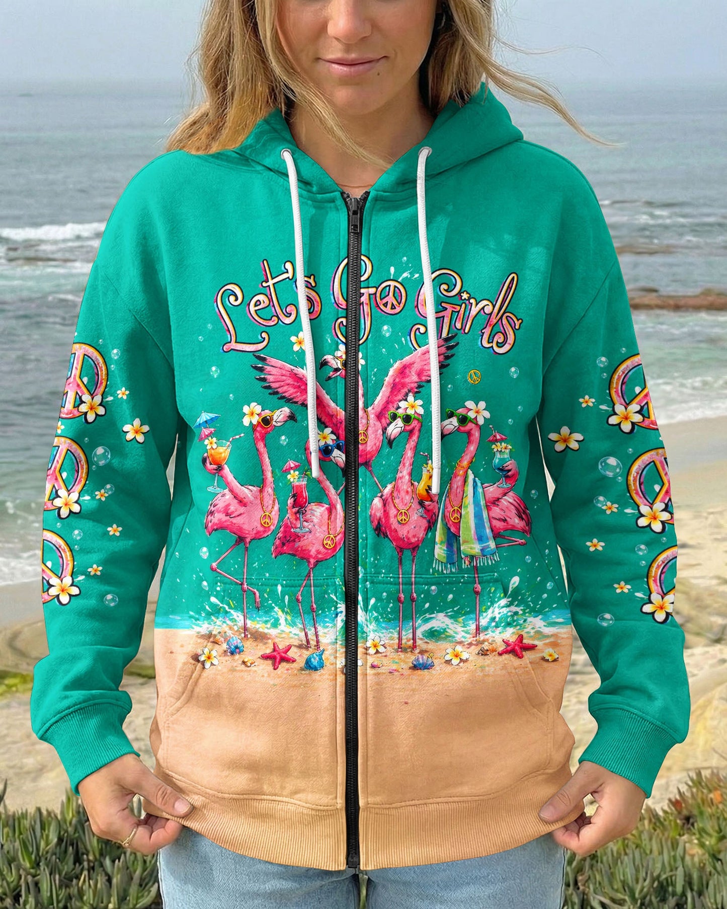 LET'S GO GIRLS FLAMINGO BEACH ALL OVER PRINT  - TLHG2804263