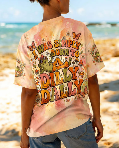 I WAS SIMPLY BORN TO DILLY DALLY FROG ALL OVER PRINT  - TLHG2804261