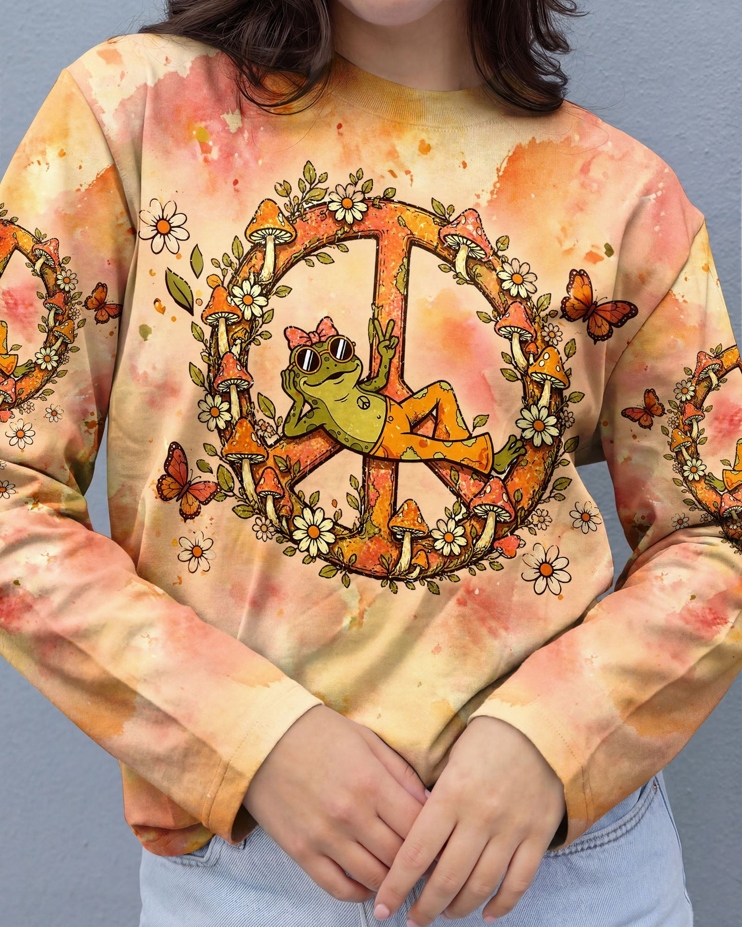 I WAS SIMPLY BORN TO DILLY DALLY FROG ALL OVER PRINT  - TLHG2804261