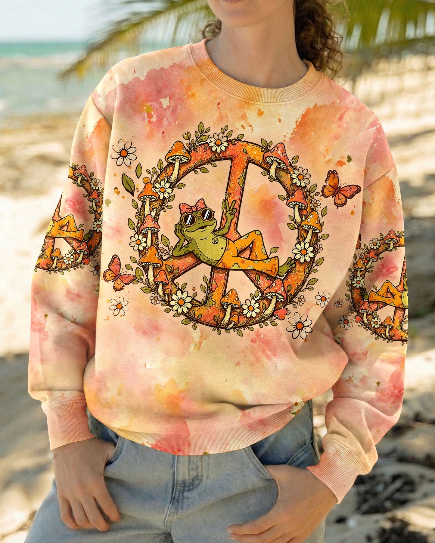 I WAS SIMPLY BORN TO DILLY DALLY FROG ALL OVER PRINT  - TLHG2804261