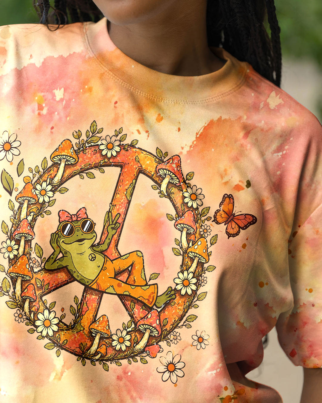 I WAS SIMPLY BORN TO DILLY DALLY FROG ALL OVER PRINT  - TLHG2804261