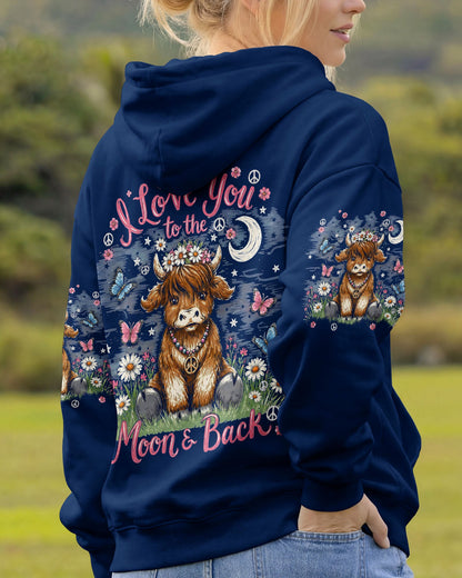 I LOVE YOU TO THE MOON AND BACK COW ALL OVER PRINT - TLHG2805261