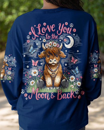 I LOVE YOU TO THE MOON AND BACK COW ALL OVER PRINT - TLHG2805261