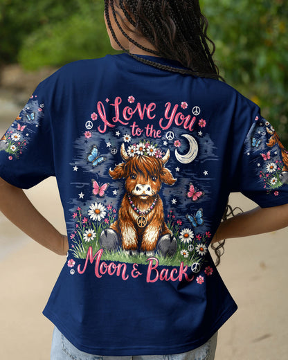 I LOVE YOU TO THE MOON AND BACK COW ALL OVER PRINT - TLHG2805261