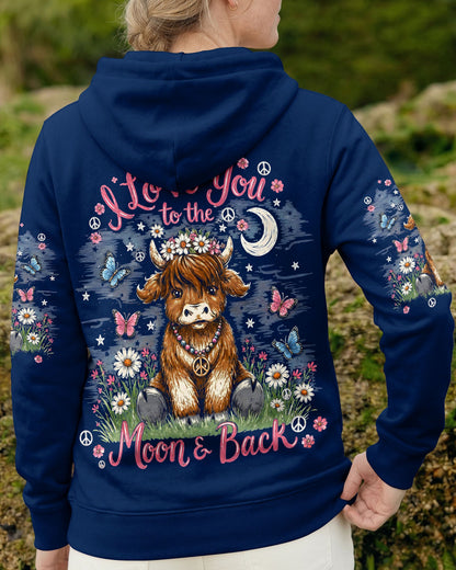 I LOVE YOU TO THE MOON AND BACK COW ALL OVER PRINT - TLHG2805261
