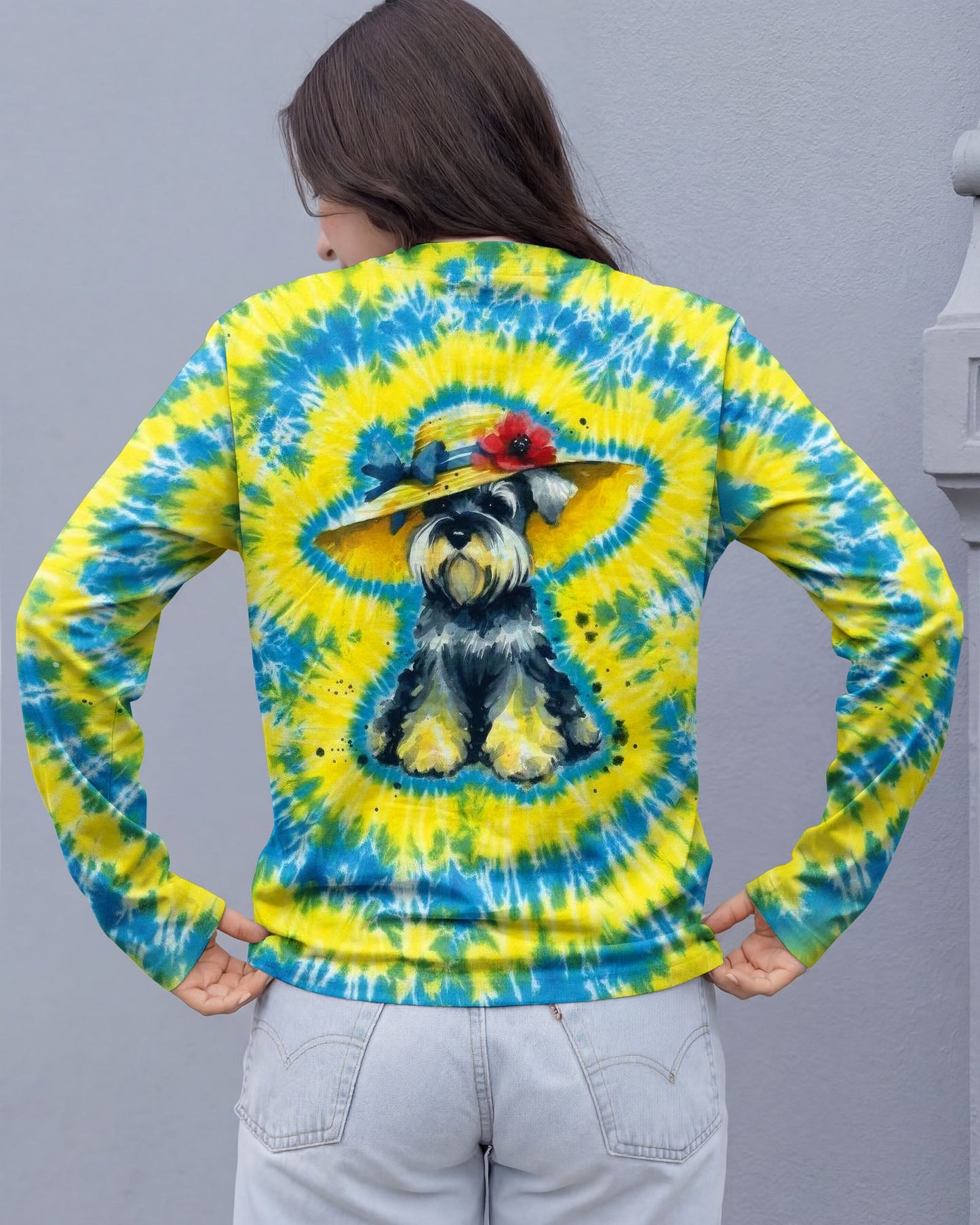 SCHNAUZER DOG YELLOW PATTERN ALL OVER PRINT - TLHG2905263