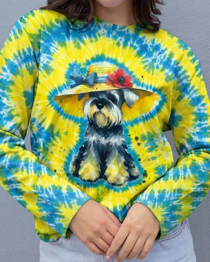 SCHNAUZER DOG YELLOW PATTERN ALL OVER PRINT - TLHG2905263