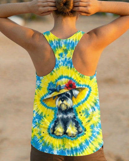 SCHNAUZER DOG YELLOW PATTERN ALL OVER PRINT - TLHG2905263