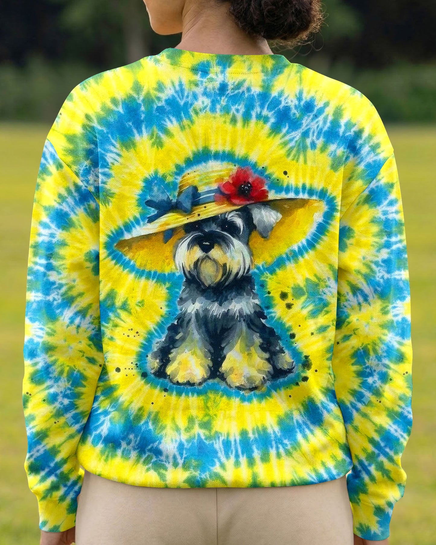 SCHNAUZER DOG YELLOW PATTERN ALL OVER PRINT - TLHG2905263