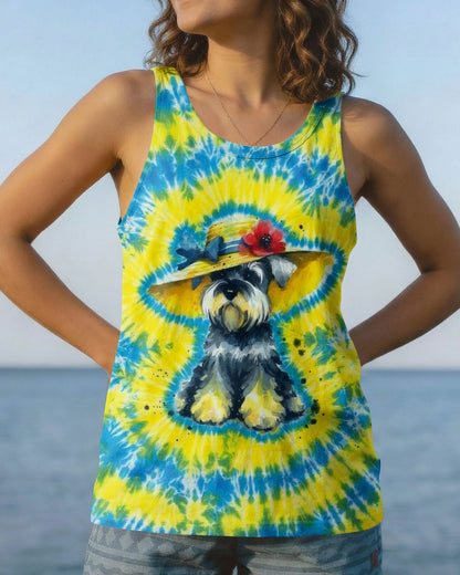 SCHNAUZER DOG YELLOW PATTERN ALL OVER PRINT - TLHG2905263