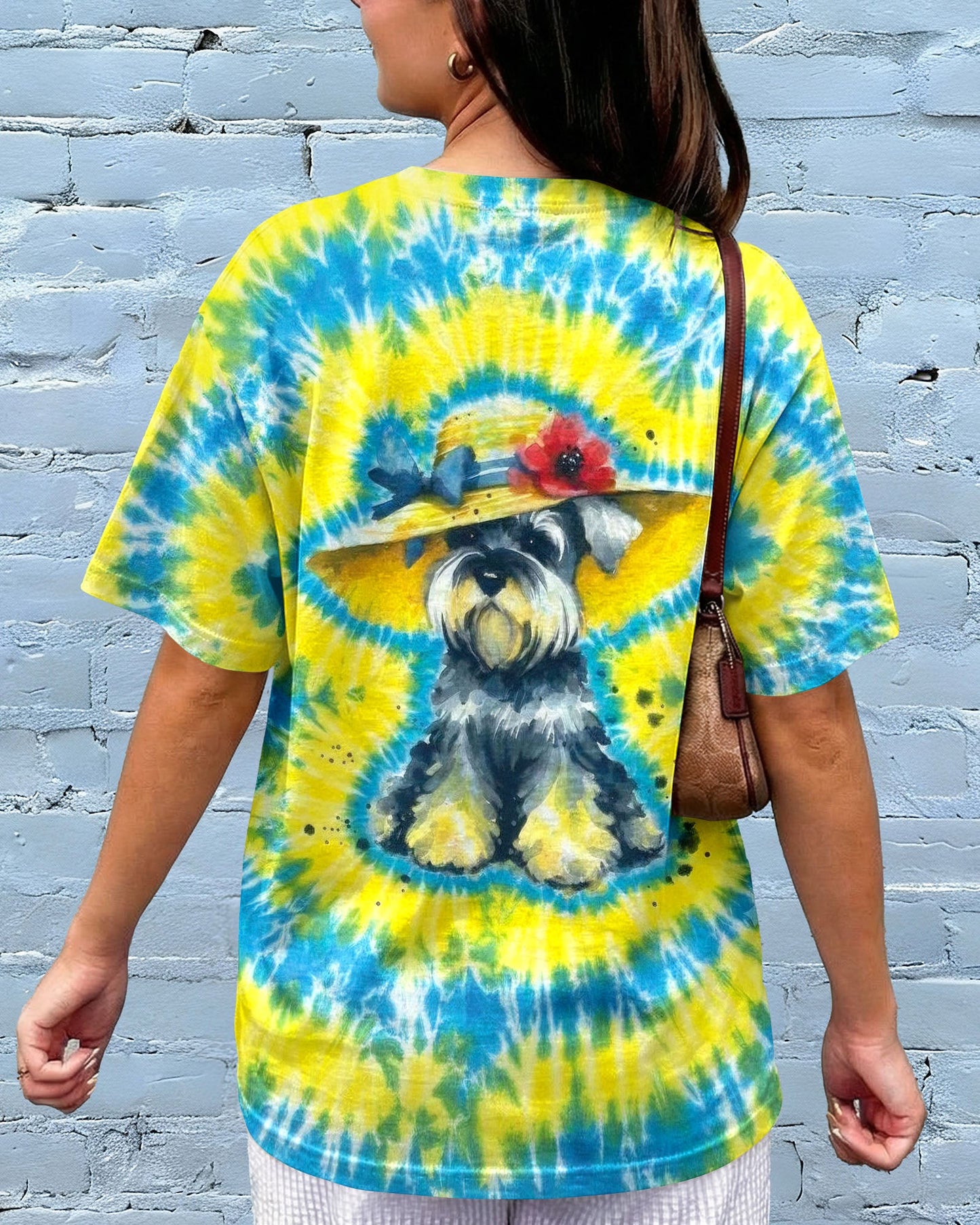 SCHNAUZER DOG YELLOW PATTERN ALL OVER PRINT - TLHG2905263