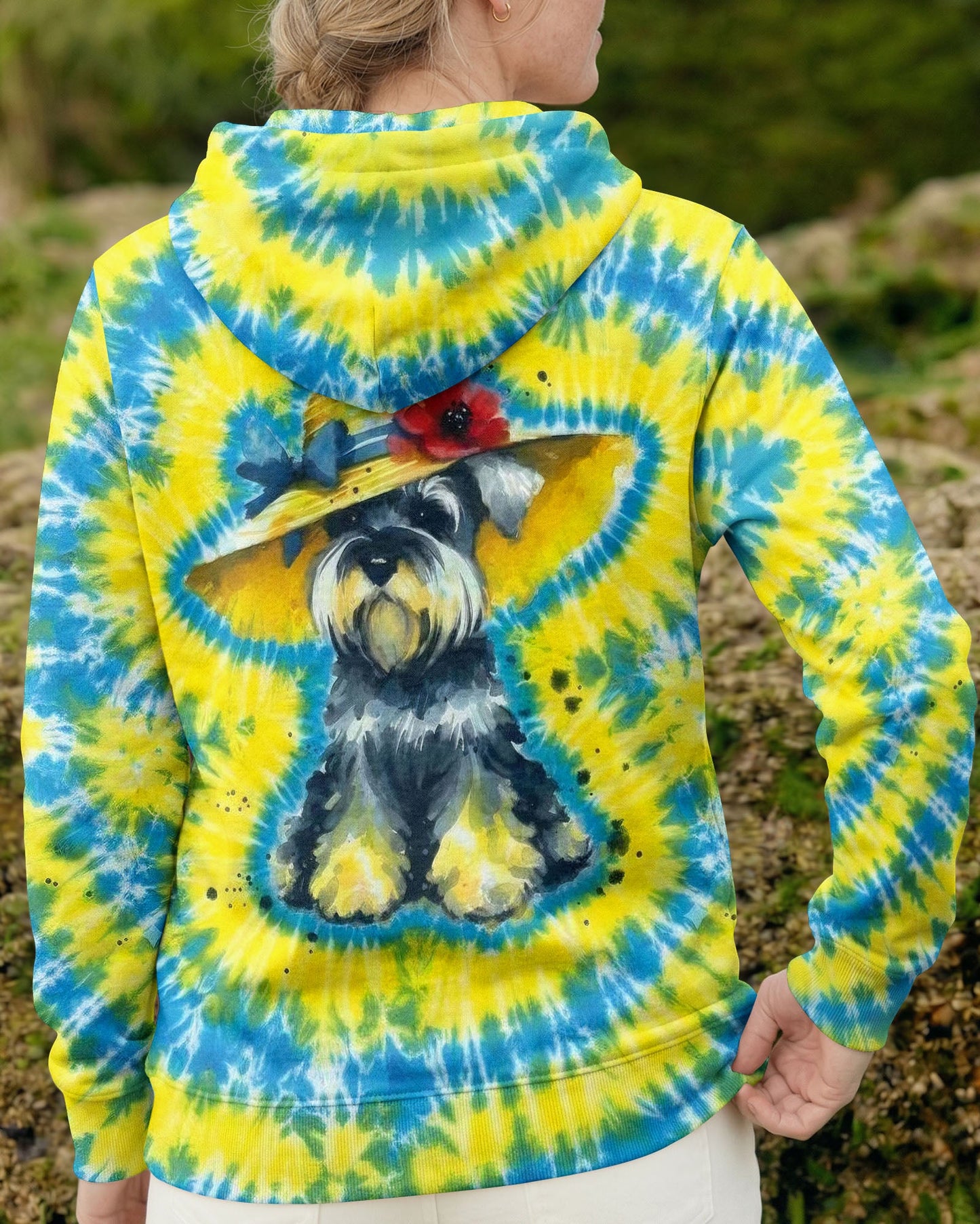 SCHNAUZER DOG YELLOW PATTERN ALL OVER PRINT - TLHG2905263