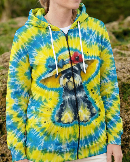 SCHNAUZER DOG YELLOW PATTERN ALL OVER PRINT - TLHG2905263