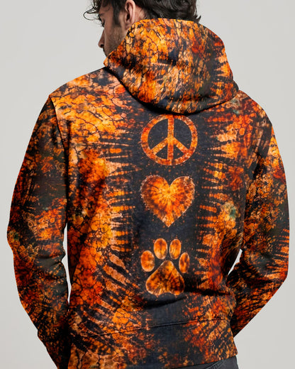 PEACE LOVE PAW PRINT VINTAGE SWIRL ALL OVER PRINT - TLHN0304261