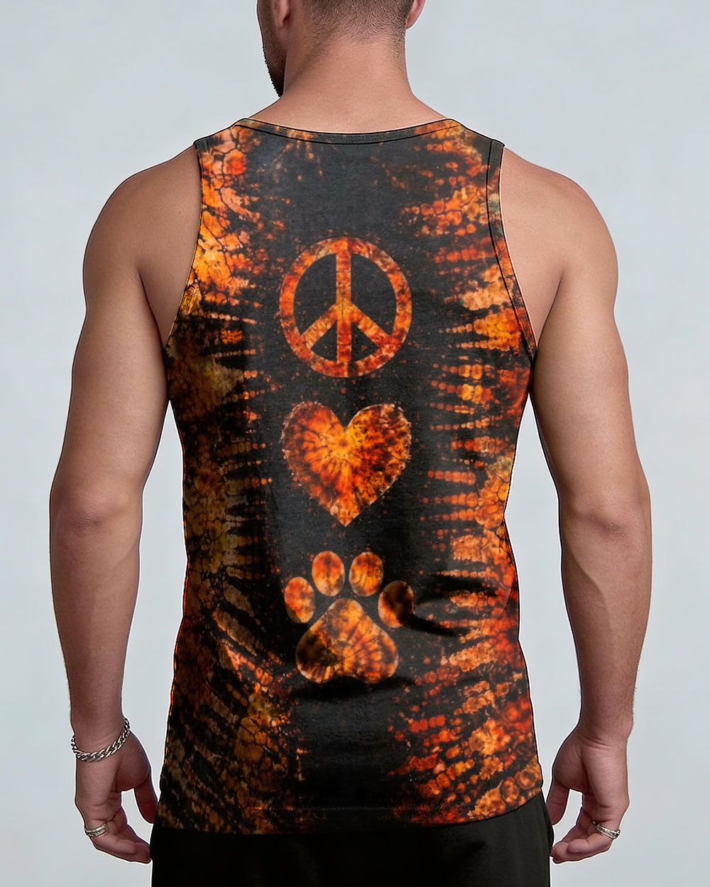 PEACE LOVE PAW PRINT VINTAGE SWIRL ALL OVER PRINT - TLHN0304261