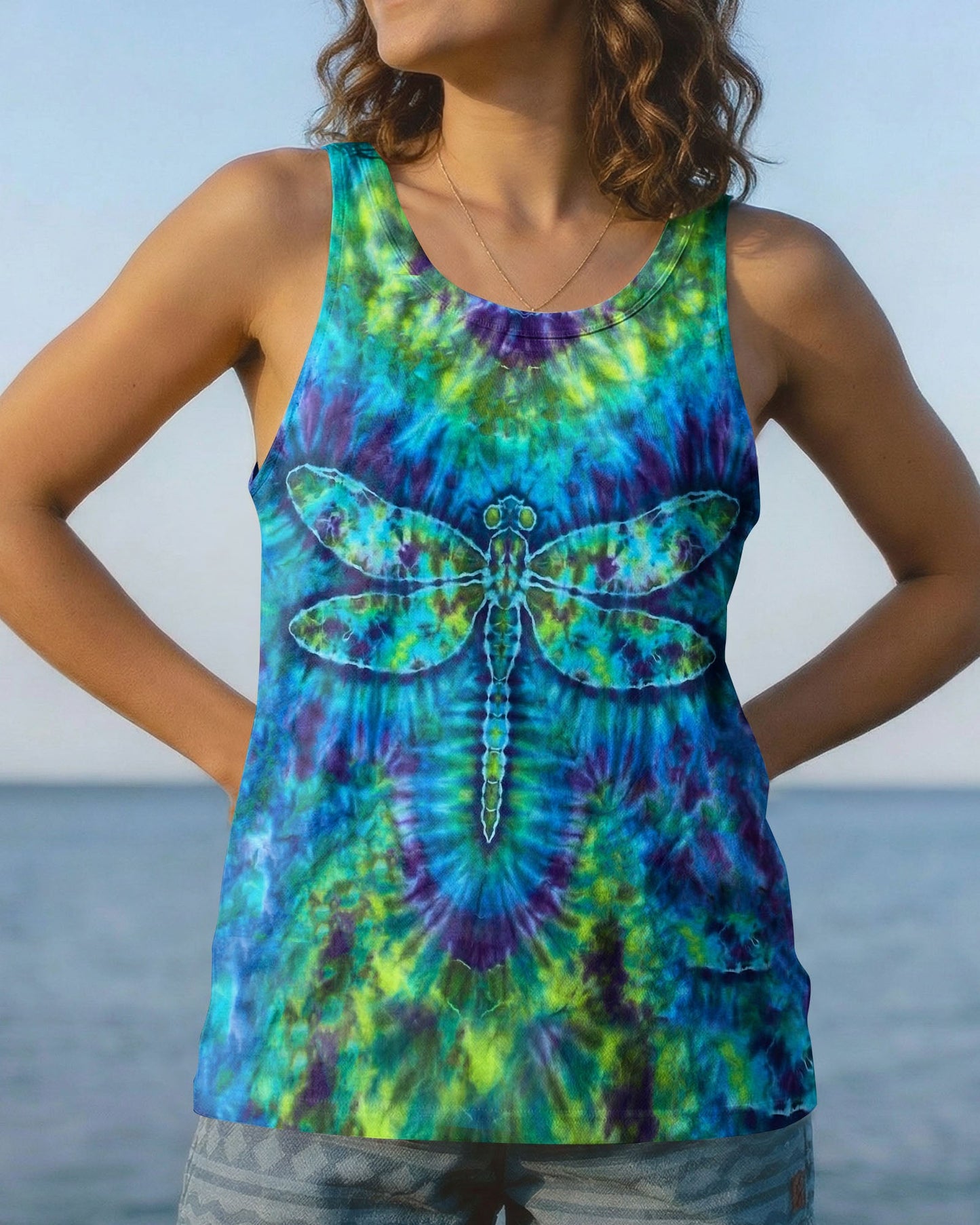 HIPPIE DRAGONFLY  SWIRL ALL OVER PRINT - TLHN0704262