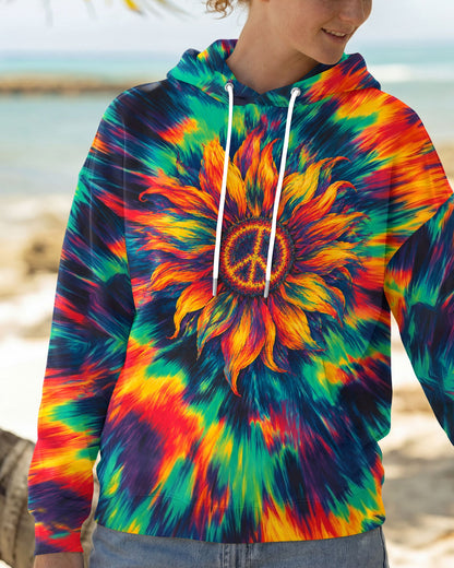 PEACE SUNFLOWER ART COLORFUL ALL OVER PRINT - TLHN0707263