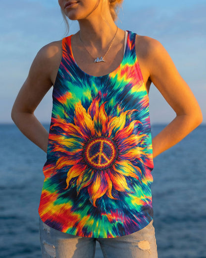 PEACE SUNFLOWER ART COLORFUL ALL OVER PRINT - TLHN0707263
