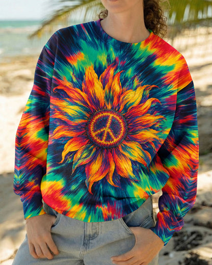 PEACE SUNFLOWER ART COLORFUL ALL OVER PRINT - TLHN0707263