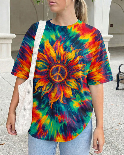 PEACE SUNFLOWER ART COLORFUL ALL OVER PRINT - TLHN0707263