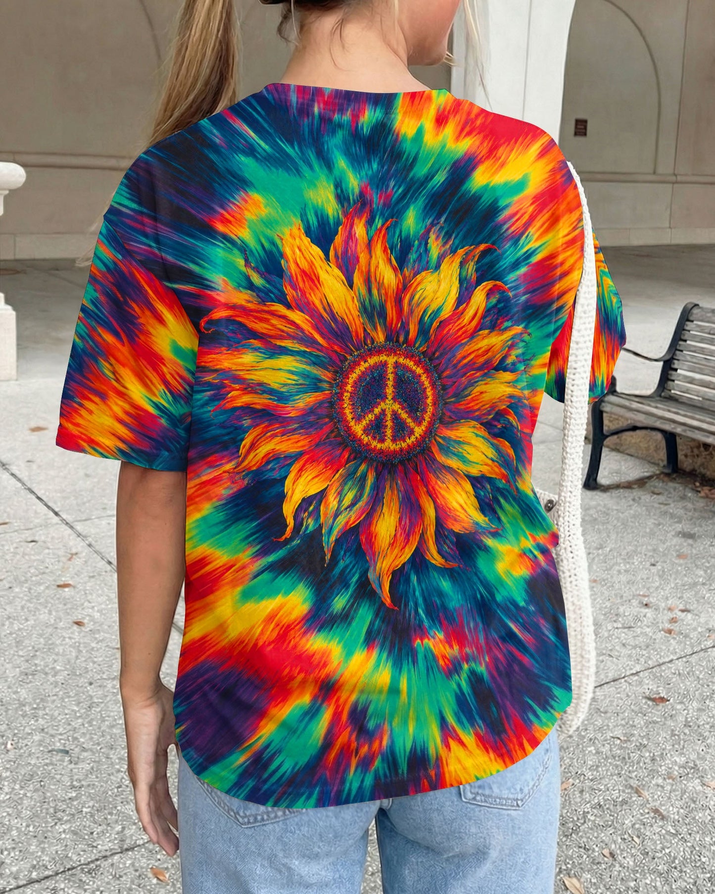 PEACE SUNFLOWER ART COLORFUL ALL OVER PRINT - TLHN0707263