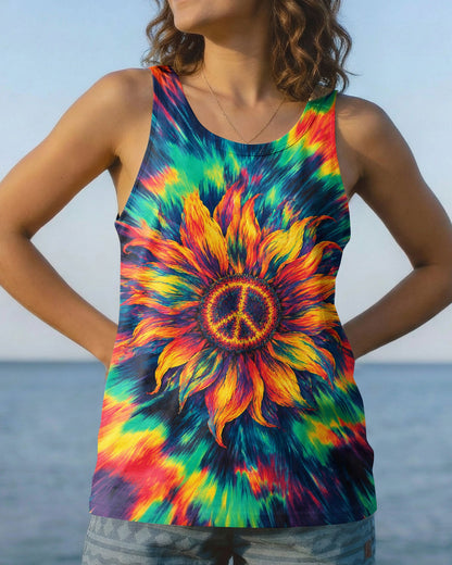 PEACE SUNFLOWER ART COLORFUL ALL OVER PRINT - TLHN0707263