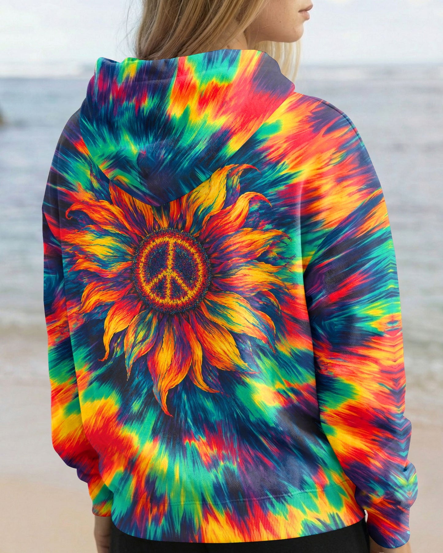PEACE SUNFLOWER ART COLORFUL ALL OVER PRINT - TLHN0707263