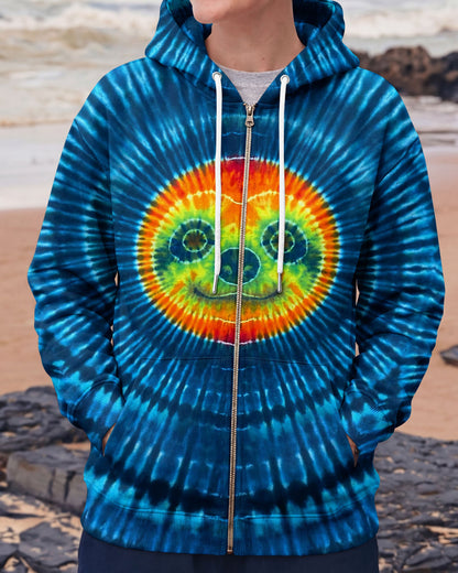 CUTE SLOTH FACE BLUE SWIRL ALL OVER PRINT - TLHN0904263