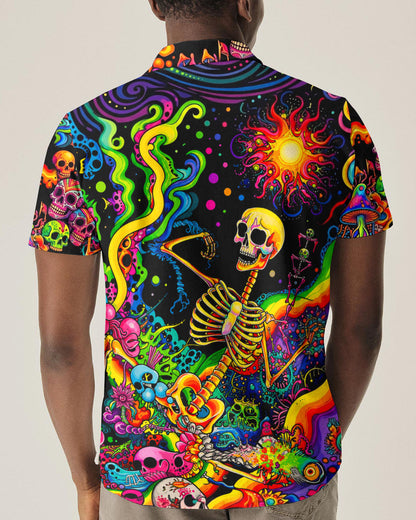 PSYCHEDELIC BOHO SKELETON SKULL  ALL OVER PRINT  - TLHN1205263