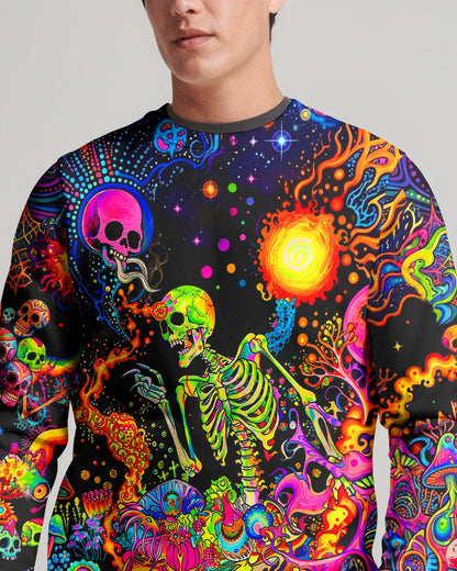 PSYCHEDELIC BOHO SKELETON SKULL  ALL OVER PRINT  - TLHN1205263