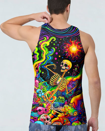 PSYCHEDELIC BOHO SKELETON SKULL  ALL OVER PRINT  - TLHN1205263