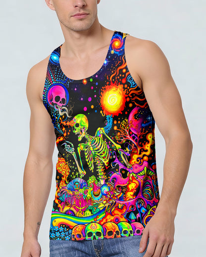 PSYCHEDELIC BOHO SKELETON SKULL  ALL OVER PRINT  - TLHN1205263