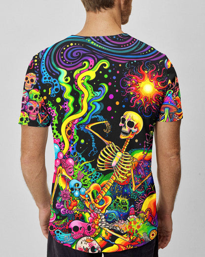 PSYCHEDELIC BOHO SKELETON SKULL  ALL OVER PRINT  - TLHN1205263