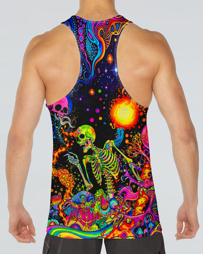 PSYCHEDELIC BOHO SKELETON SKULL  ALL OVER PRINT  - TLHN1205263