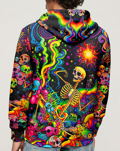 PSYCHEDELIC BOHO SKELETON SKULL  ALL OVER PRINT  - TLHN1205263